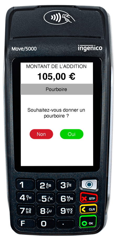 Heoh Pourboire Sur Terminal De Paiement